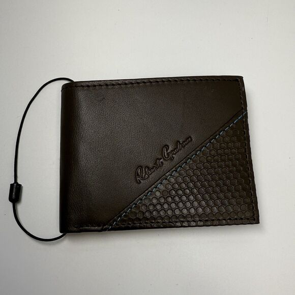 Robert Graham Clubhouse RFID Protected Brown Leather Bifold Wallet New - Picture 1 of 9